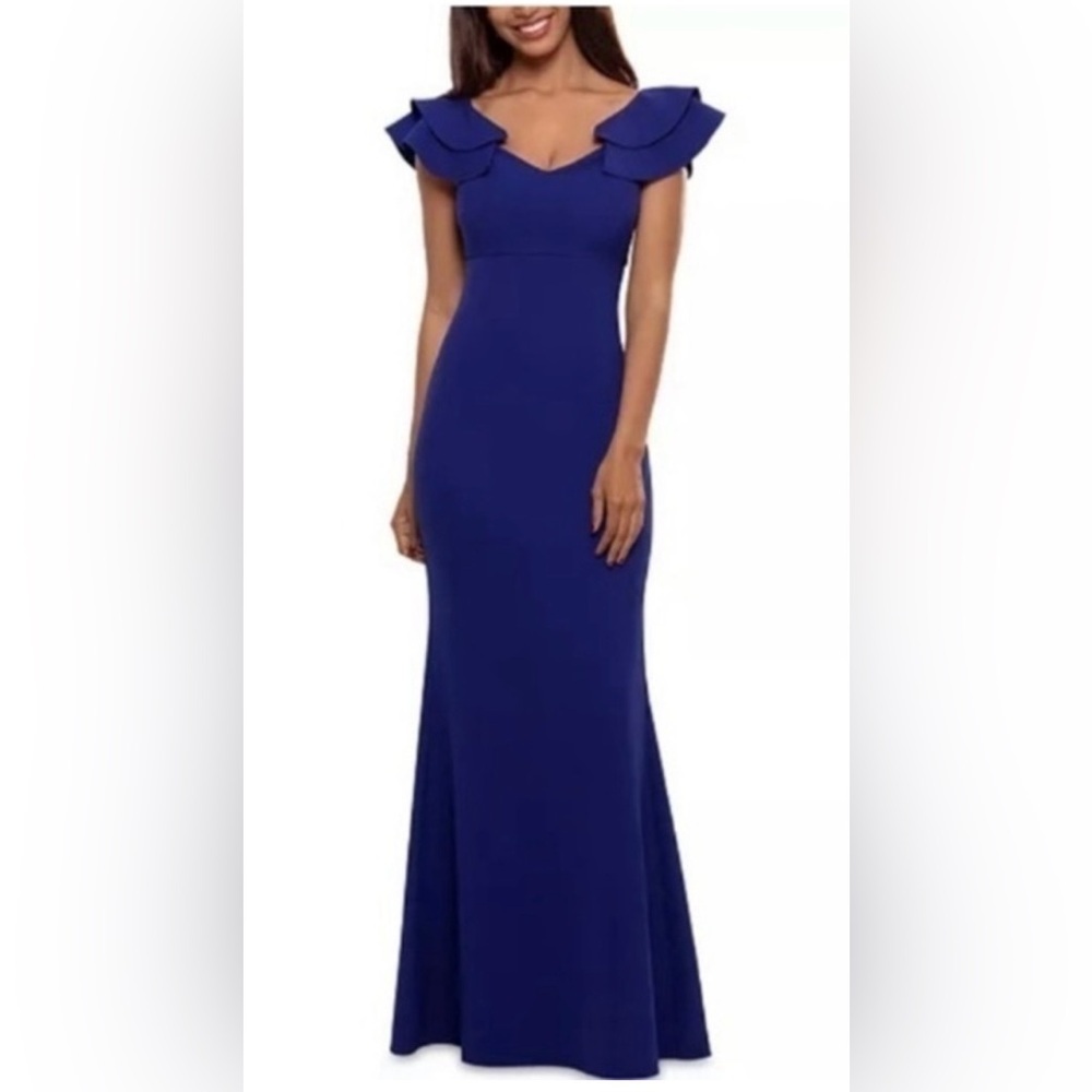 Betsy & Adam Royal Blue Evening Gown